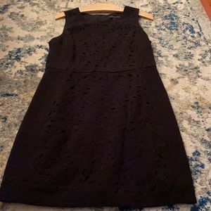 Banana republic Black laser cut overlay sleeveless dress sz 12